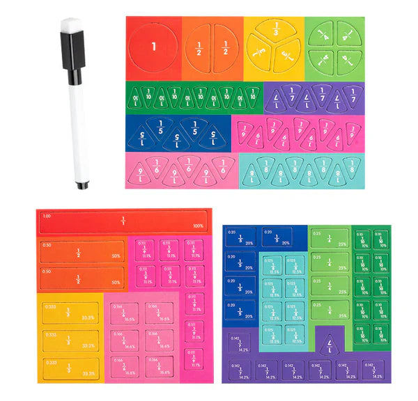 Magnetic Fractions Book - Montessori Learning for Kids
