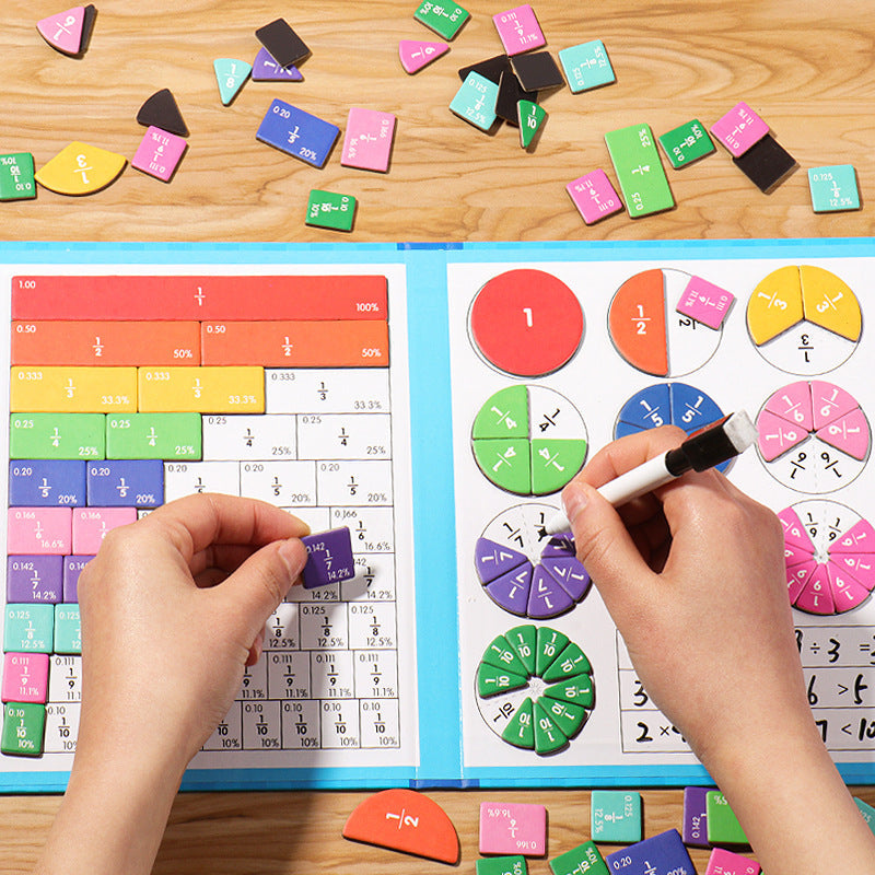 Magnetic Fractions Book - Montessori Learning for Kids