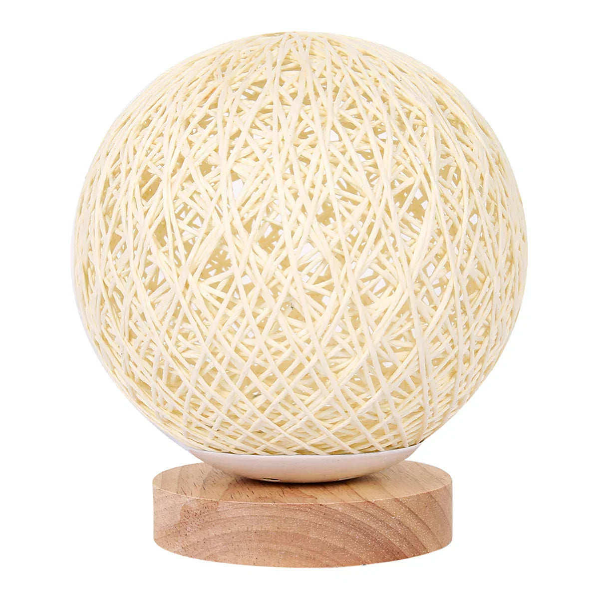 Rattan Sphere Table Lamp for Living Room