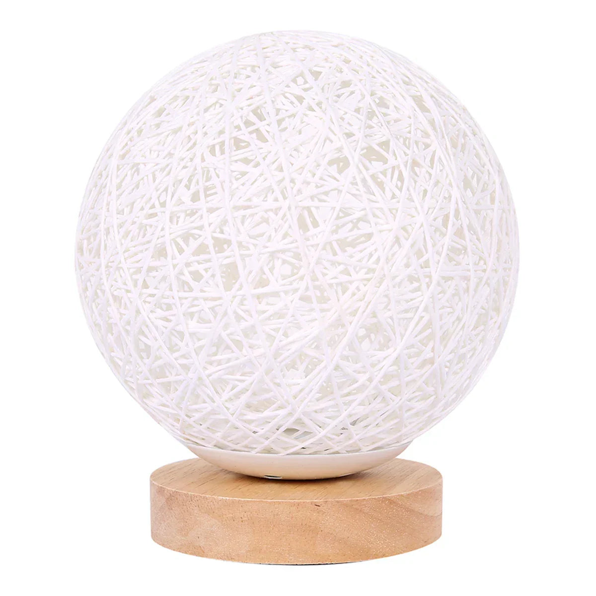 Rattan Sphere Table Lamp for Living Room