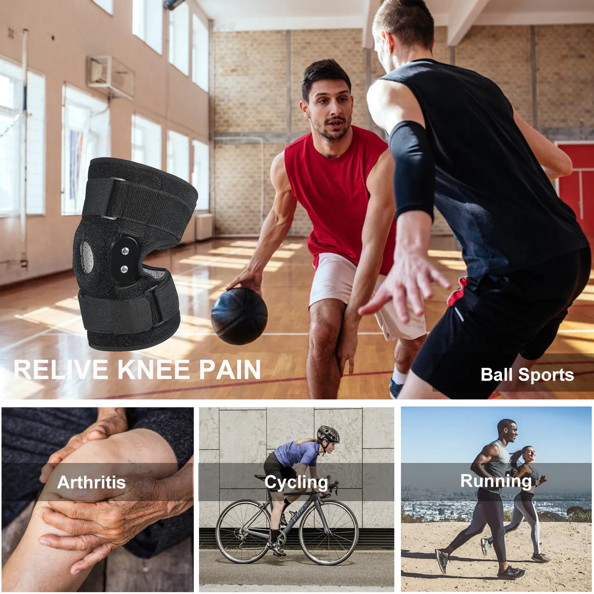 Adjustable Hinged Knee Brace for Optimal Support and Stability