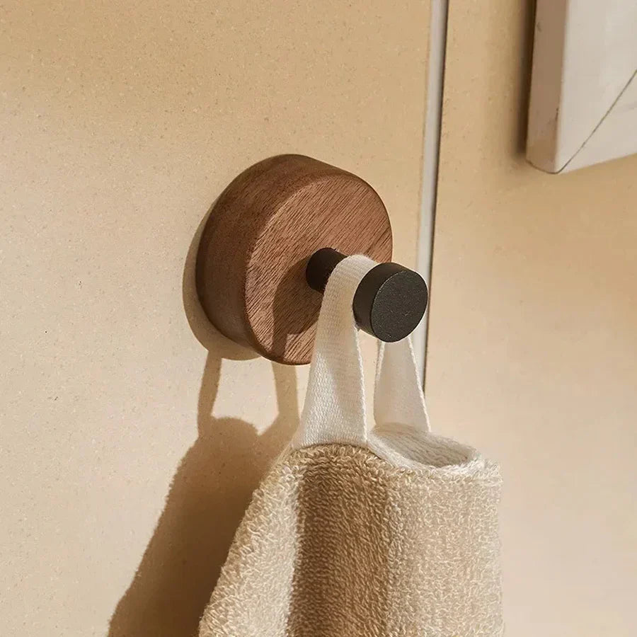 Self Adhesive Wood and Metal Wall Hook - Hanging Rack