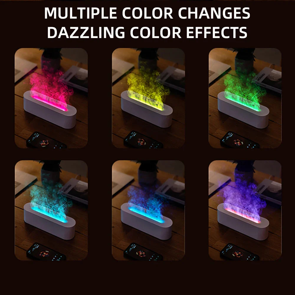 Essential Oil Diffuser with Flame and RGB Light