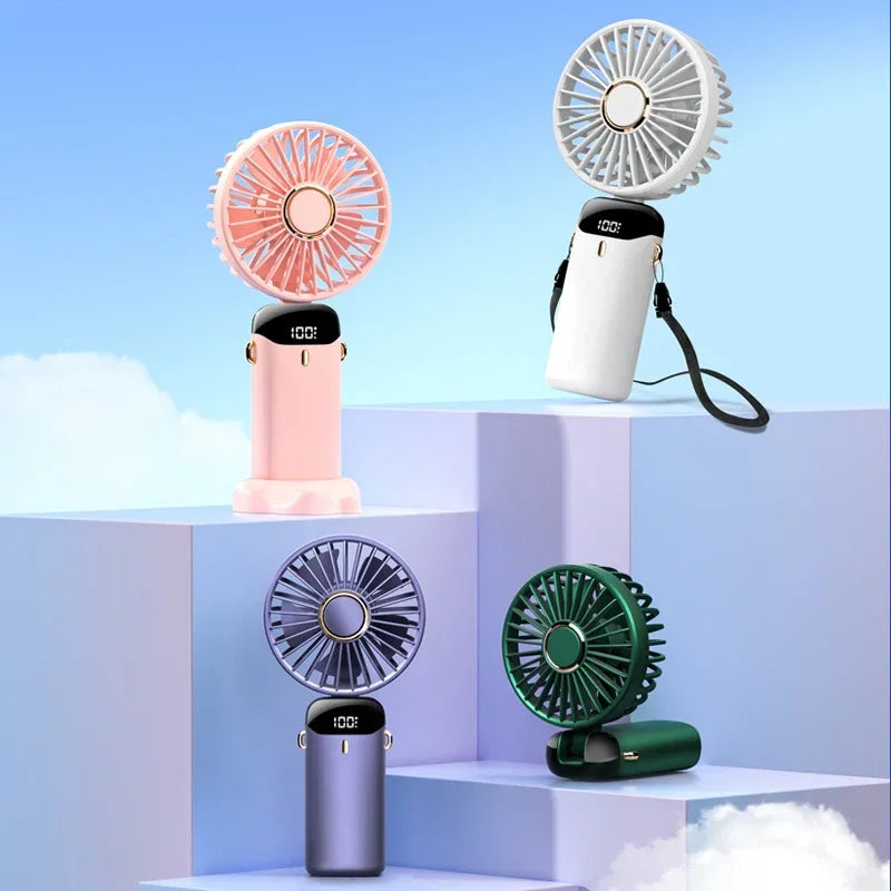 Handheld Mini Fan with 3000mAh Rechargeable Battery
