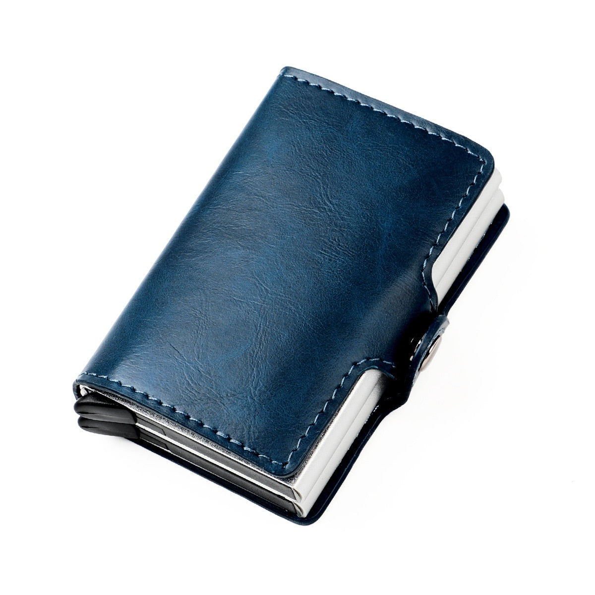 RFID Blocking Leather Wallet with Pop-Up Card Holder