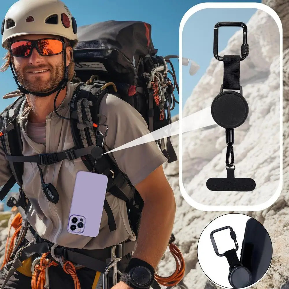 Retractable Phone Security Holder with Belt Clip