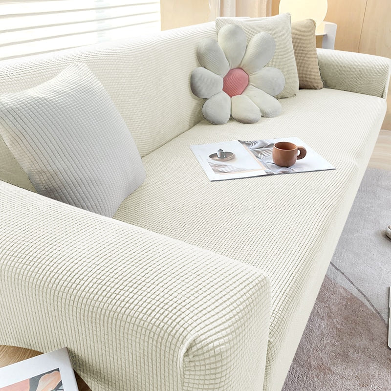 Textured Stretch Sofa Cover for Non Slip Protection