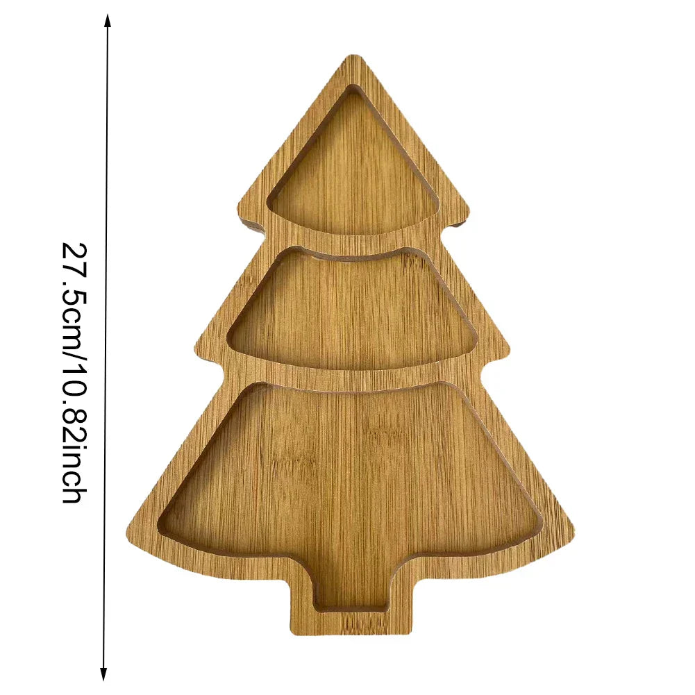 Wooden Christmas Tree Serving Board for Festive Dining