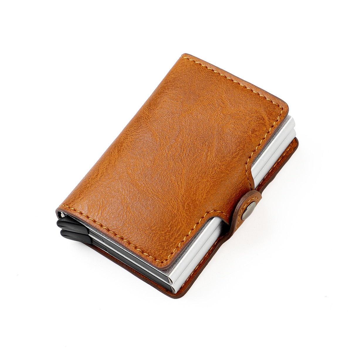 RFID Blocking Leather Wallet with Pop-Up Card Holder