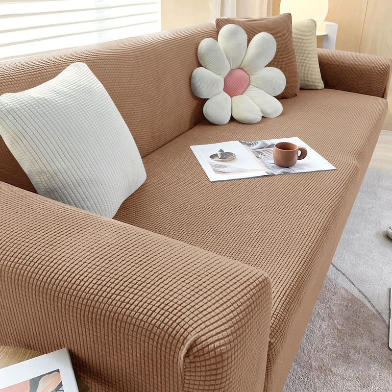 Textured Stretch Sofa Cover for Non Slip Protection