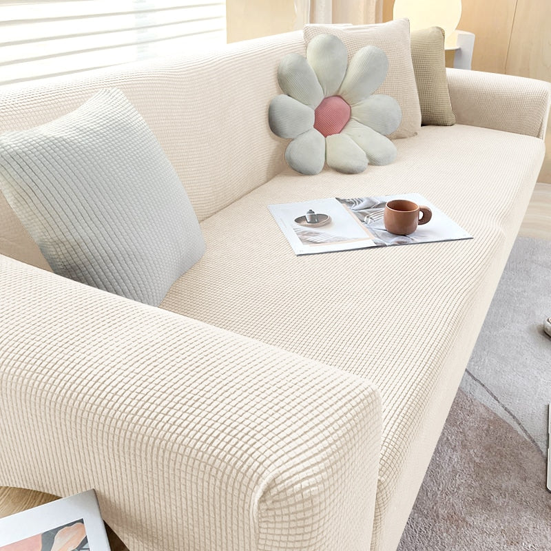 Textured Stretch Sofa Cover for Non Slip Protection