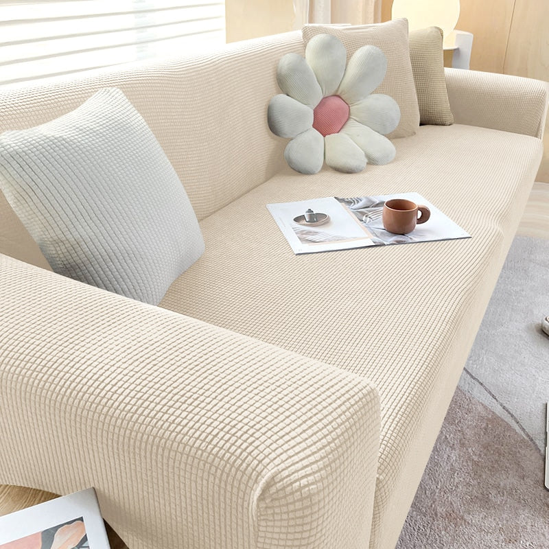 Textured Stretch Sofa Cover for Non Slip Protection