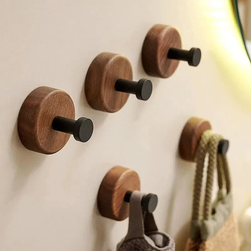 Self Adhesive Wood and Metal Wall Hook - Hanging Rack
