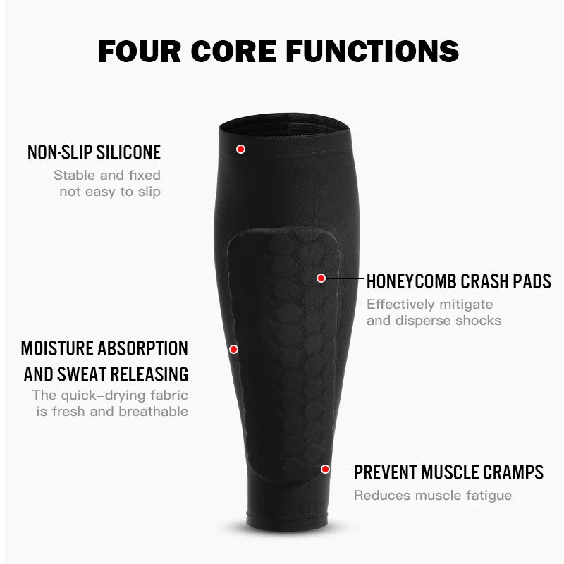 Sports Shin Guard Sleeves with Shockproof Padding