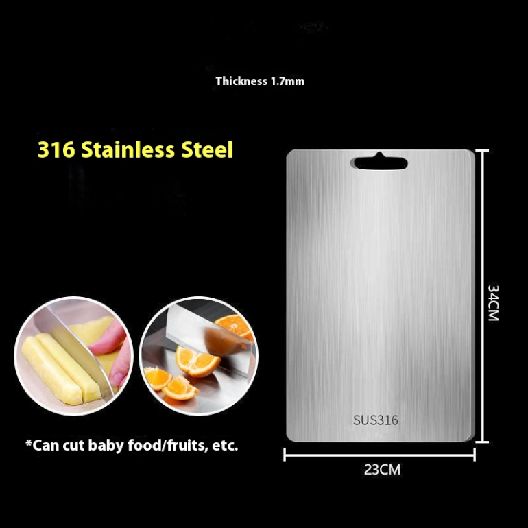 Stainless Steel Cutting Board with Handle