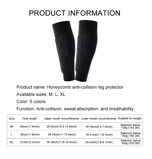 Sports Shin Guard Sleeves with Shockproof Padding
