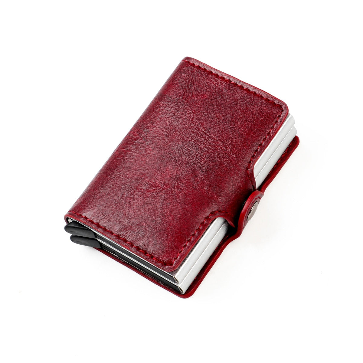 RFID Blocking Leather Wallet with Pop-Up Card Holder