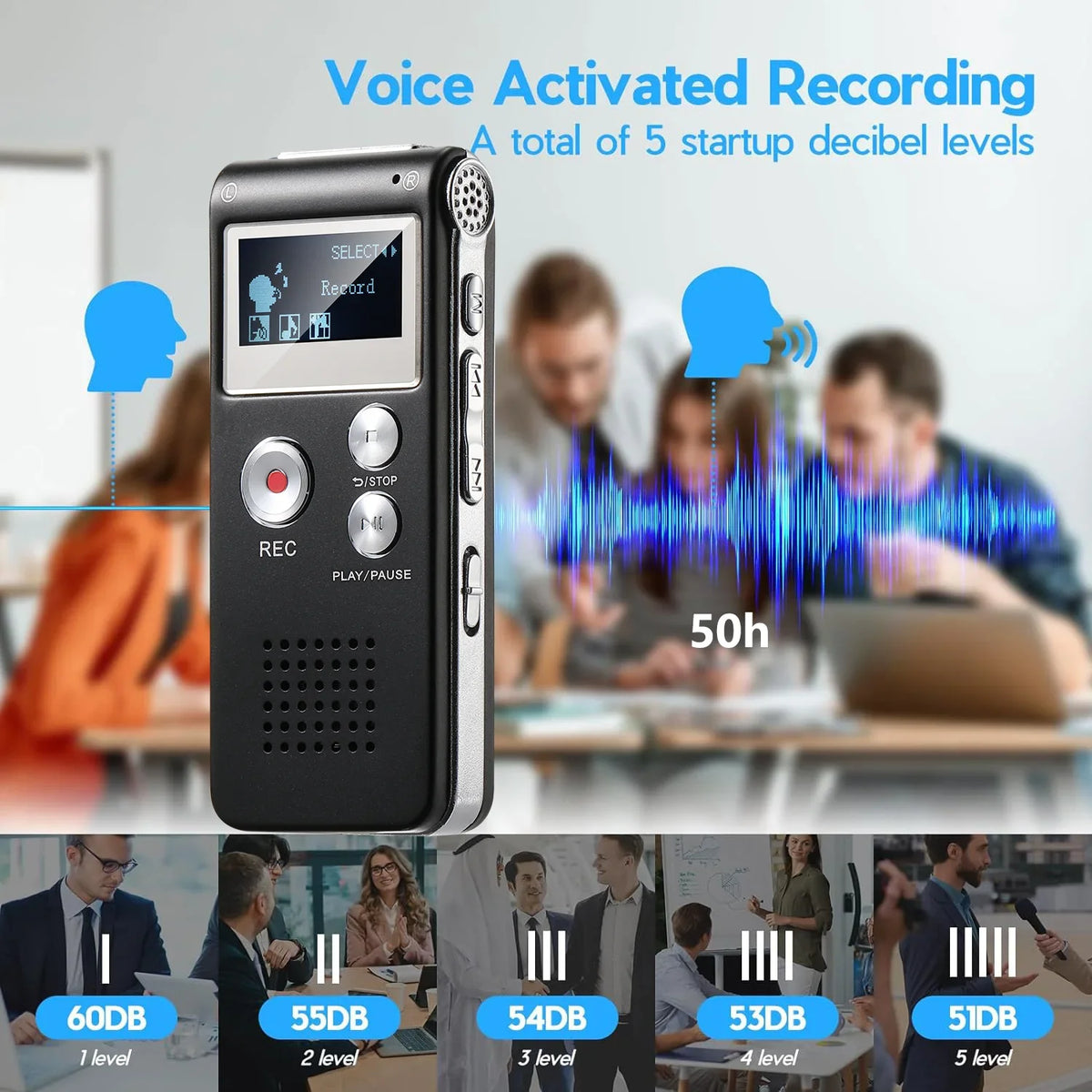 Mini Digital Voice Recorder for Lectures