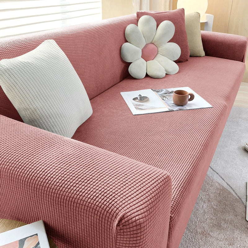 Textured Stretch Sofa Cover for Non Slip Protection
