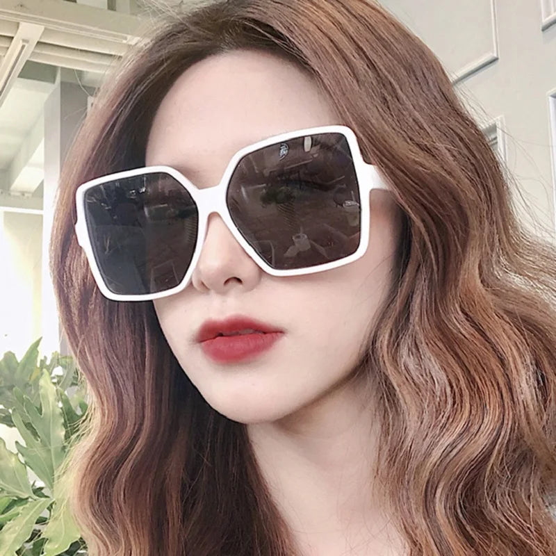 Women's Oversize Gradient Sunglasses with UV400 Protection