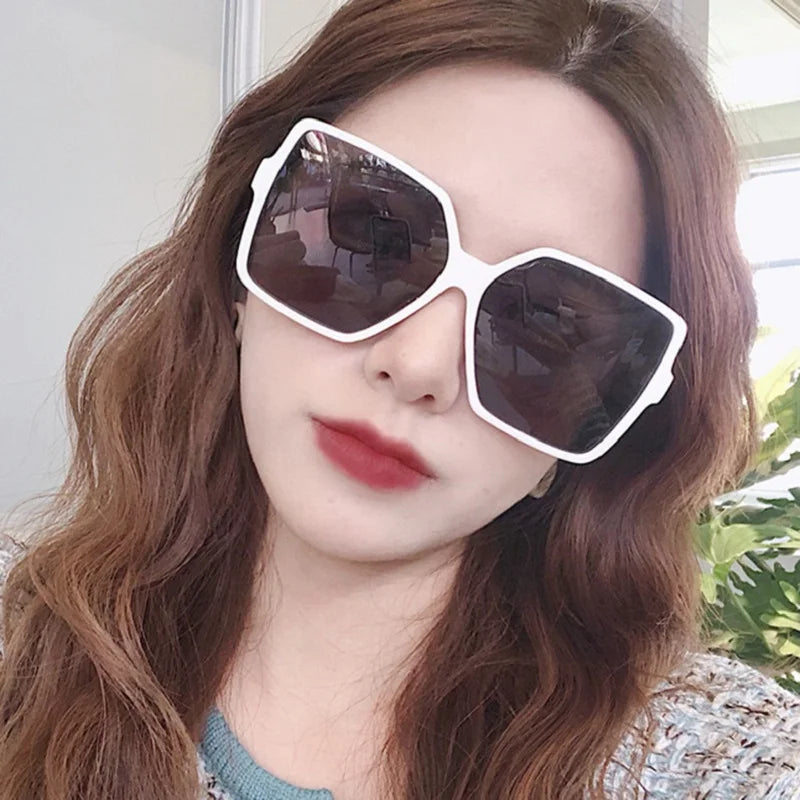 Women's Oversize Gradient Sunglasses with UV400 Protection