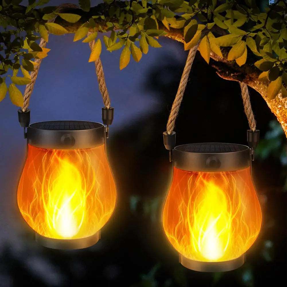 Solar Lantern Light with Flickering Flame Effect