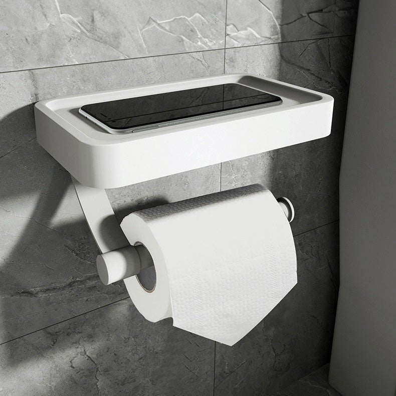 Modern Toilet Paper Holder with Wall Shelf Storage