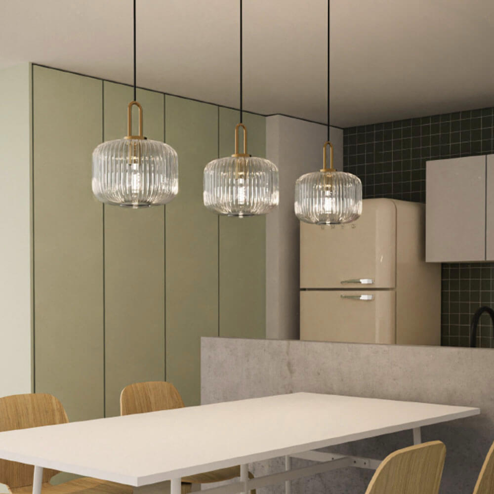 Nordic Clear Glass Pendant Lights for Dining Room