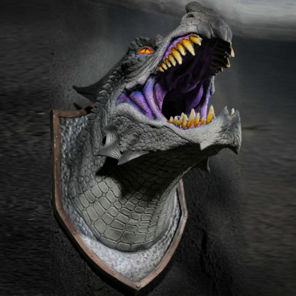 LED Dinosaur Head Wall Decor with Smoke Effect