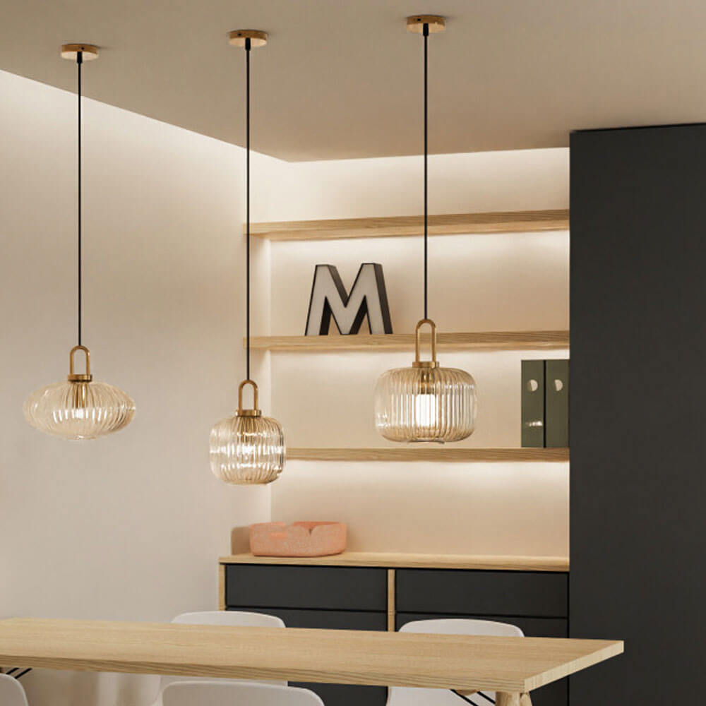 Nordic Clear Glass Pendant Lights for Dining Room