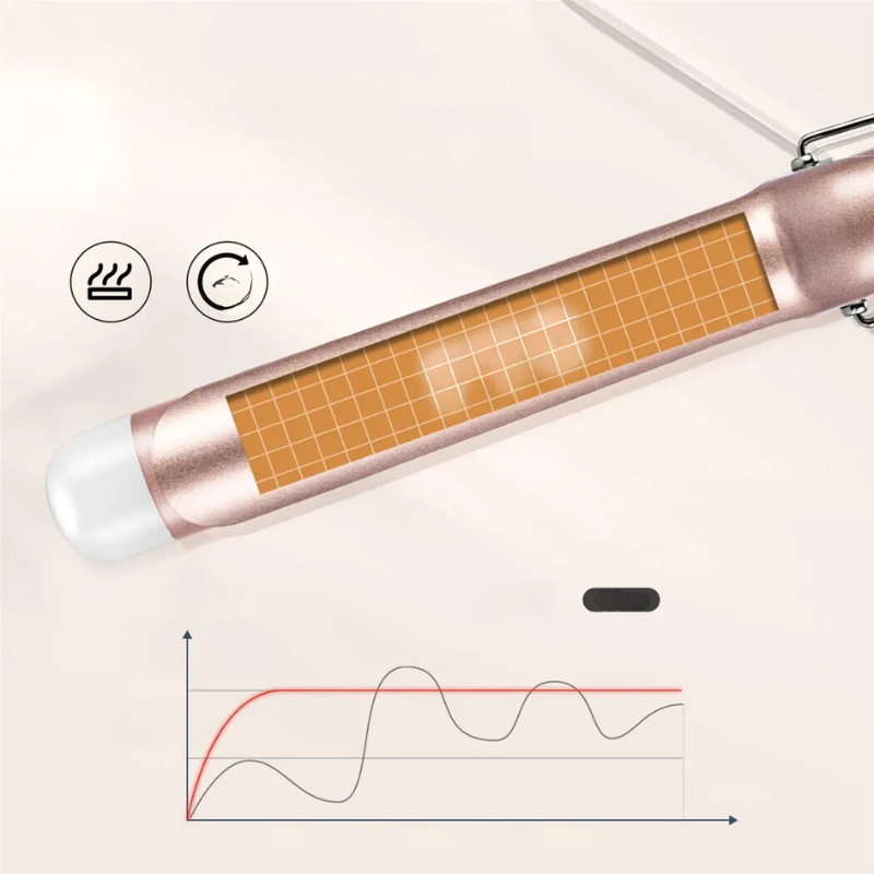 Curling iron ceramic barrel with even heat distribution