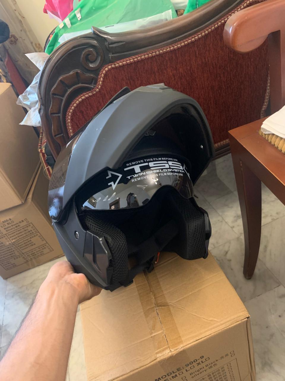 Full Face Motorcycle Helmet with Reinforced Safety Design