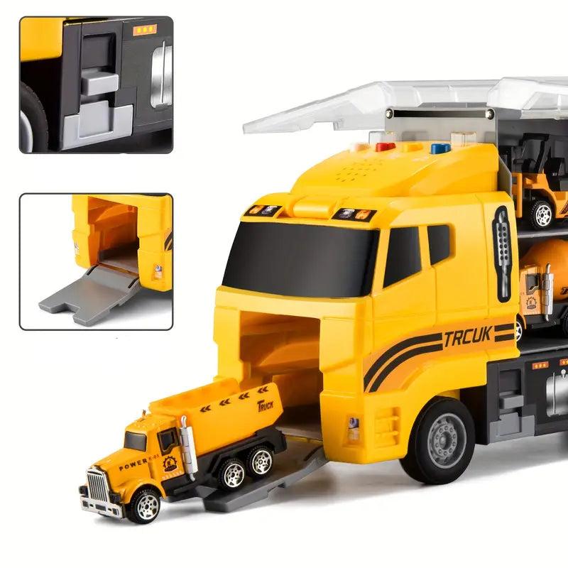Creative Construction Toy Set with Vehicles and Tools