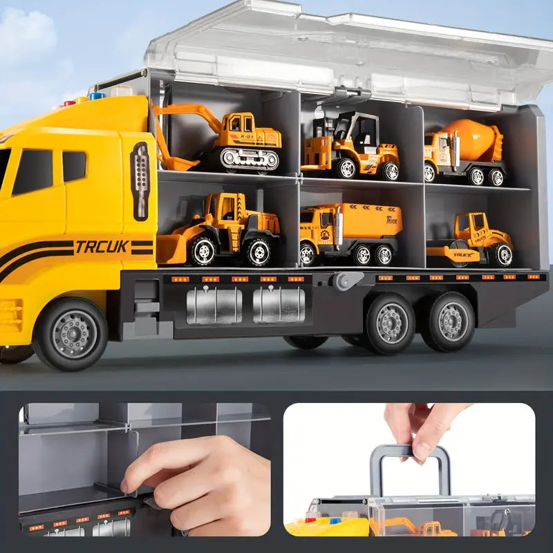 Creative Construction Toy Set with Vehicles and Tools
