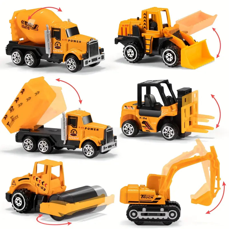 Creative Construction Toy Set with Vehicles and Tools