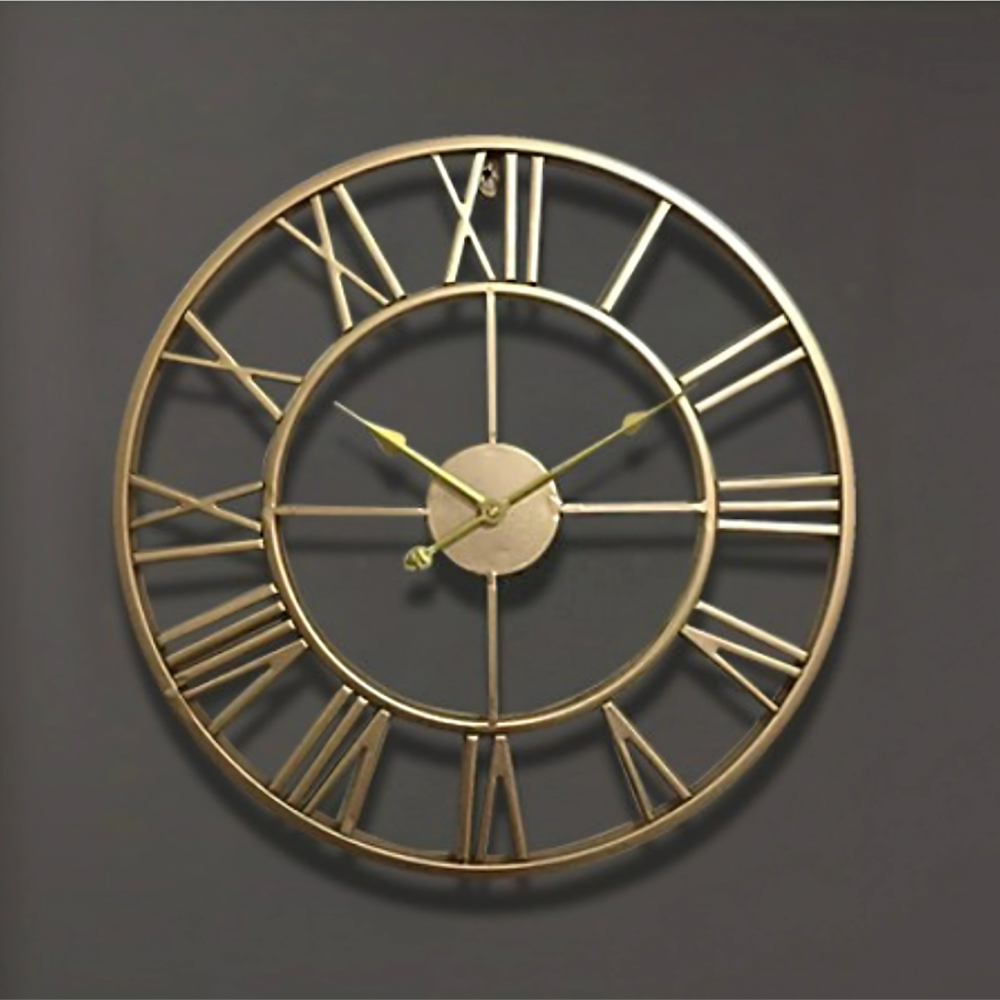 Round Skeleton Wall Clock - Hanging Decor for Living Room