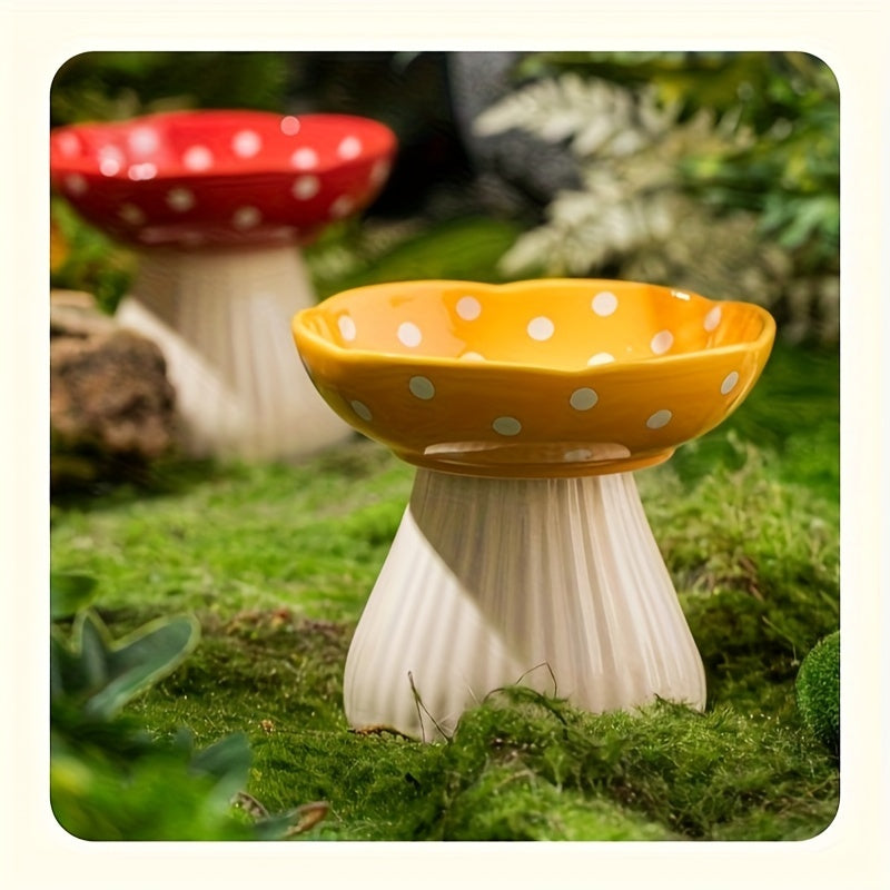 Decorative Resin Mushroom Bowl for Pet's Food