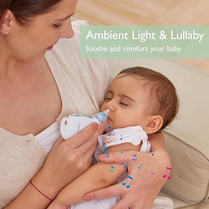 Electric nasal aspirator with ambient light and lullaby