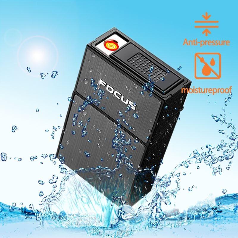 Rechargeable Coil Lighter with Integrated Cigarette Case