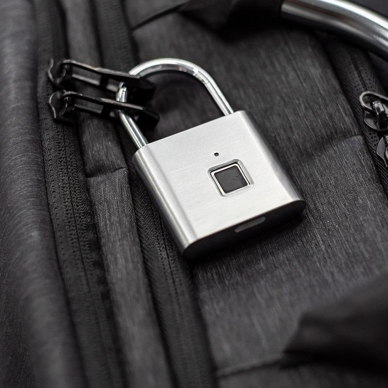 Smart Fingerprint Padlock with USB Rechargeable Battery