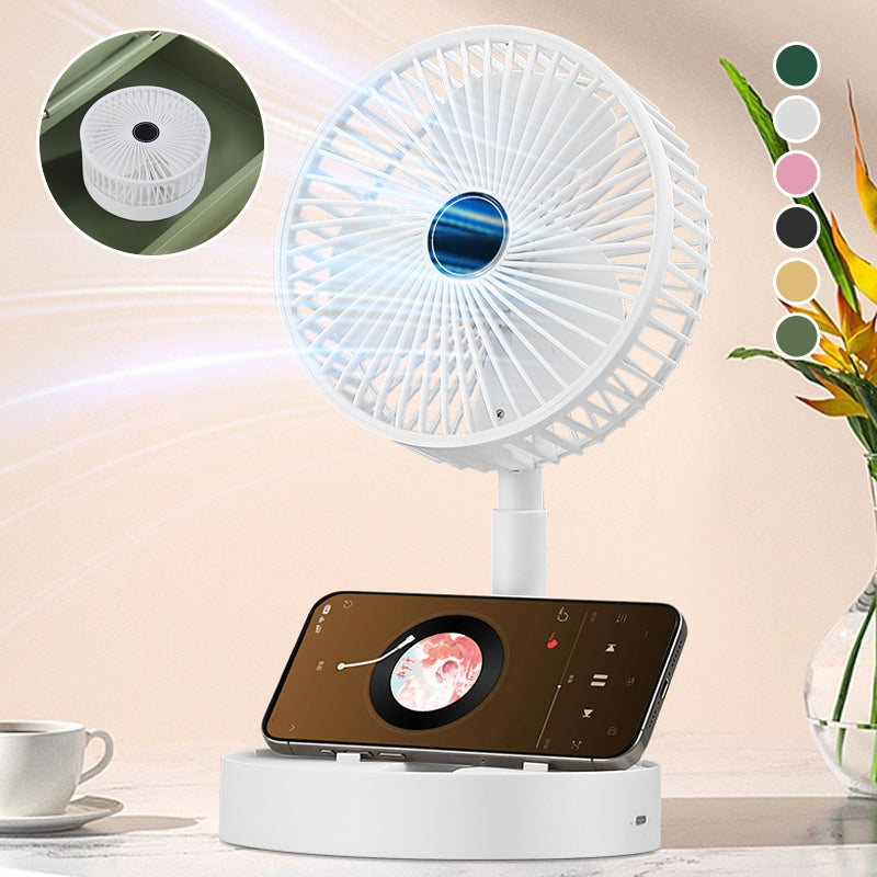 Telescopic Folding Table Fan with Adjustable Height