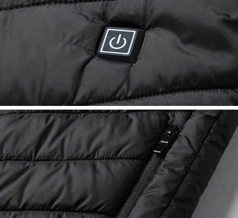 Heated Padded Vest with Adjustable Temperature Levels