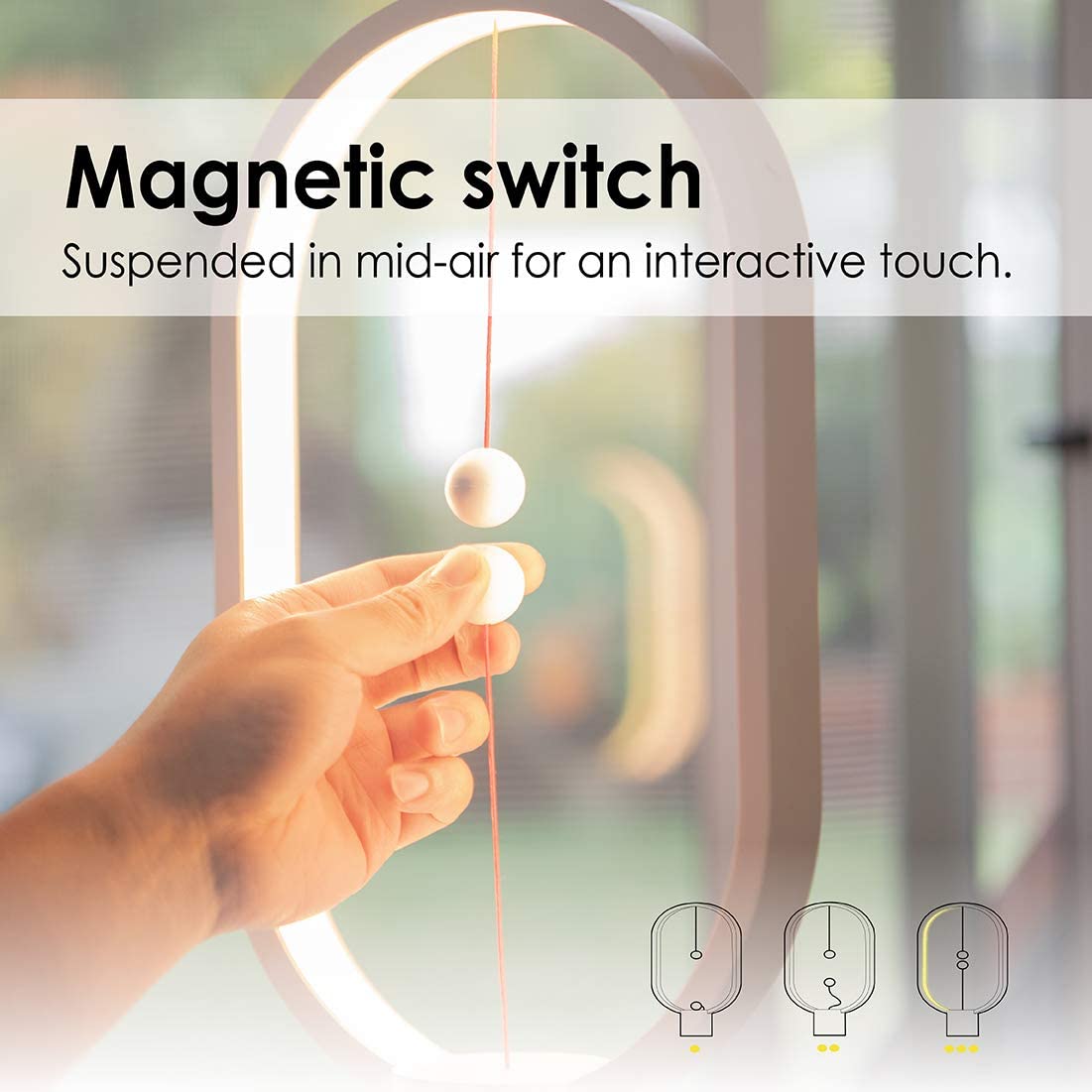 Modern Balance Table Lamp with Floating Switch Design