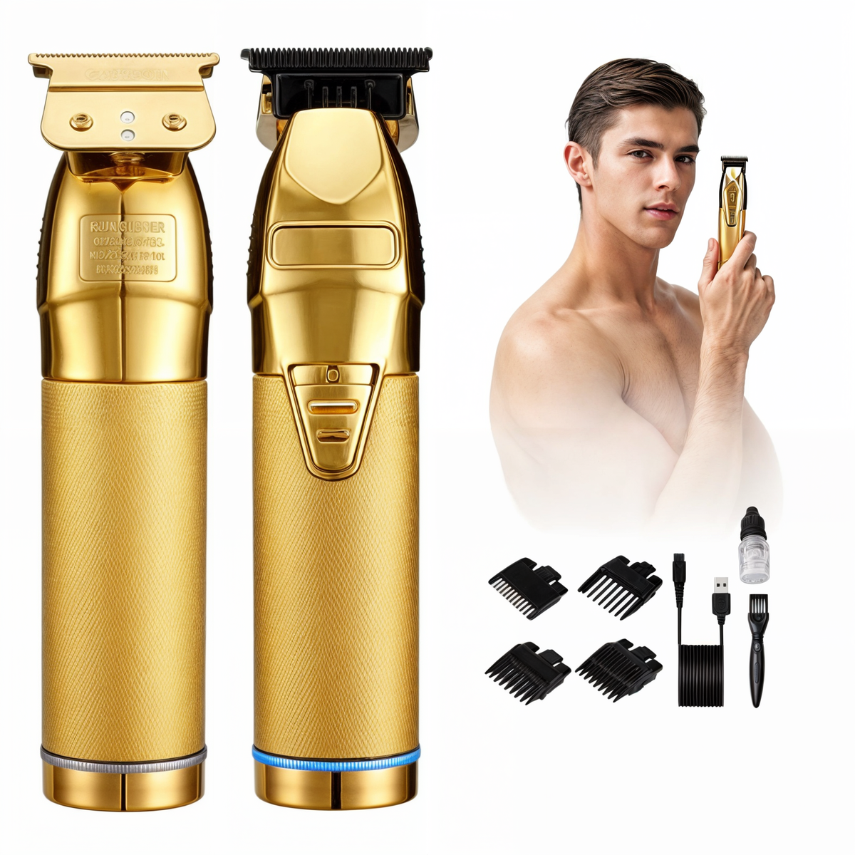 Professional Hair Clipper with Adjustable Guard Combs