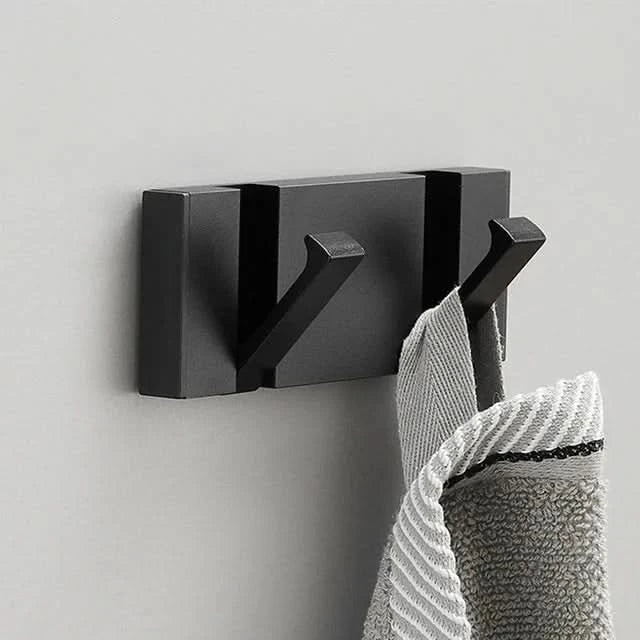 Minimalist Stainless Steel Hook Rack with Retractable Hooks