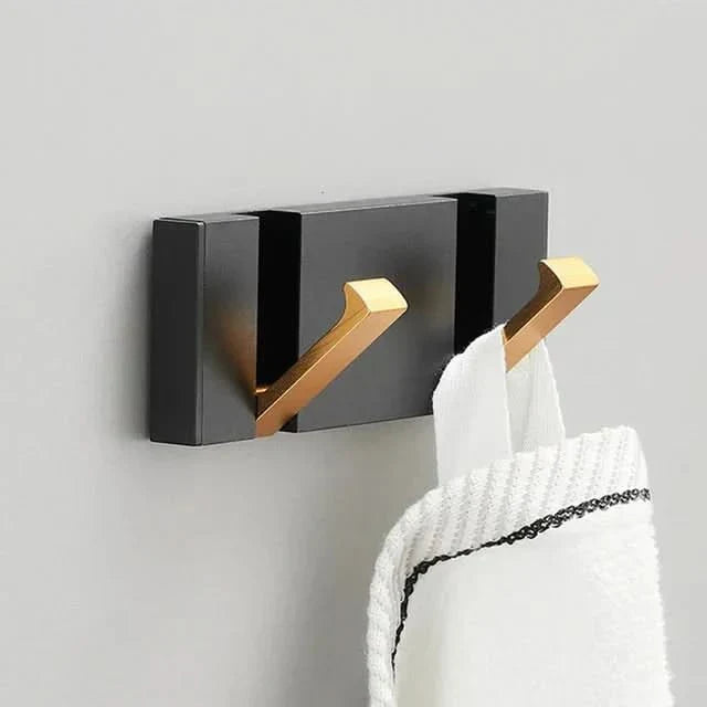 Minimalist Stainless Steel Hook Rack with Retractable Hooks
