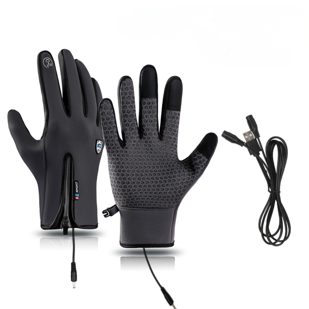 Anti-Slip Heated Winter Gloves for Outdoor Use