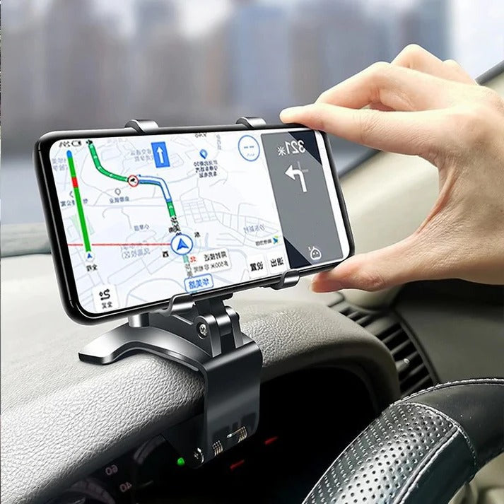 Car Phone Holder with 360° Rotation Clamp Mount