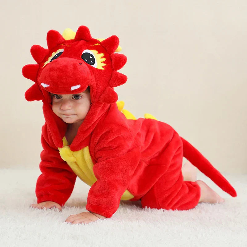 Baby Animal Onesie Costume with Soft Plush Fabric