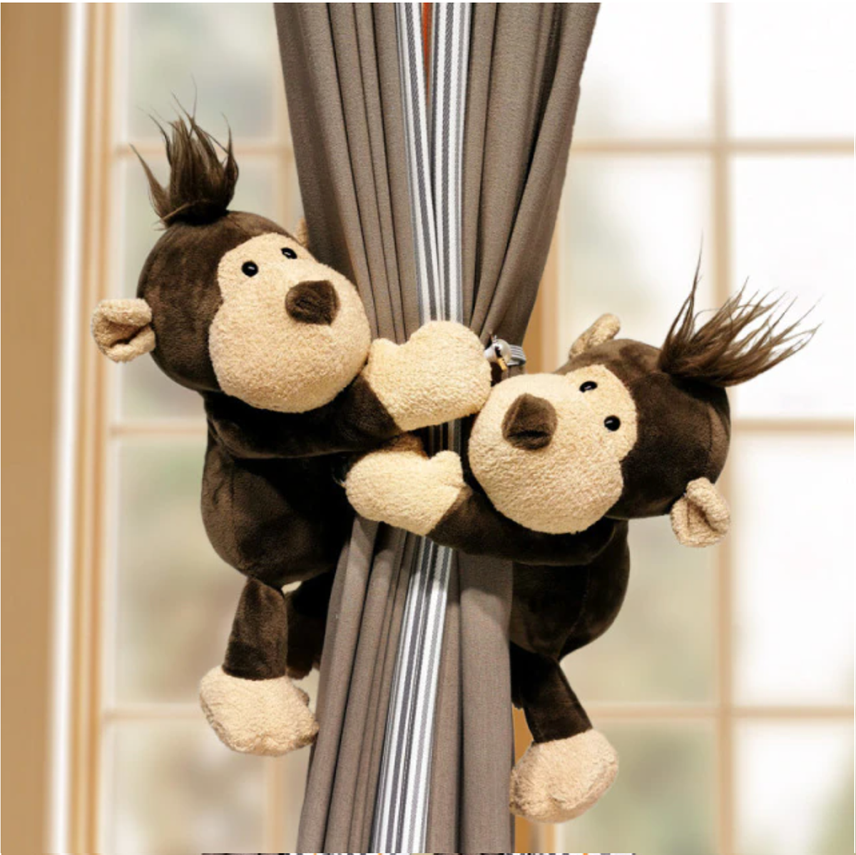 Plush Animal Curtain Tiebacks for Kids Room